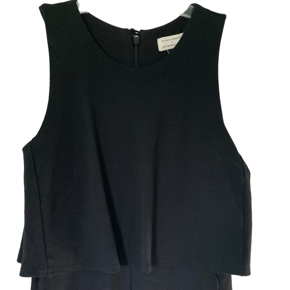 ANTHROPOLOGIE Freya Sleeveless Scalloped Trim Essential Black Jumpsuit (Size 4) - Picture 3 of 15